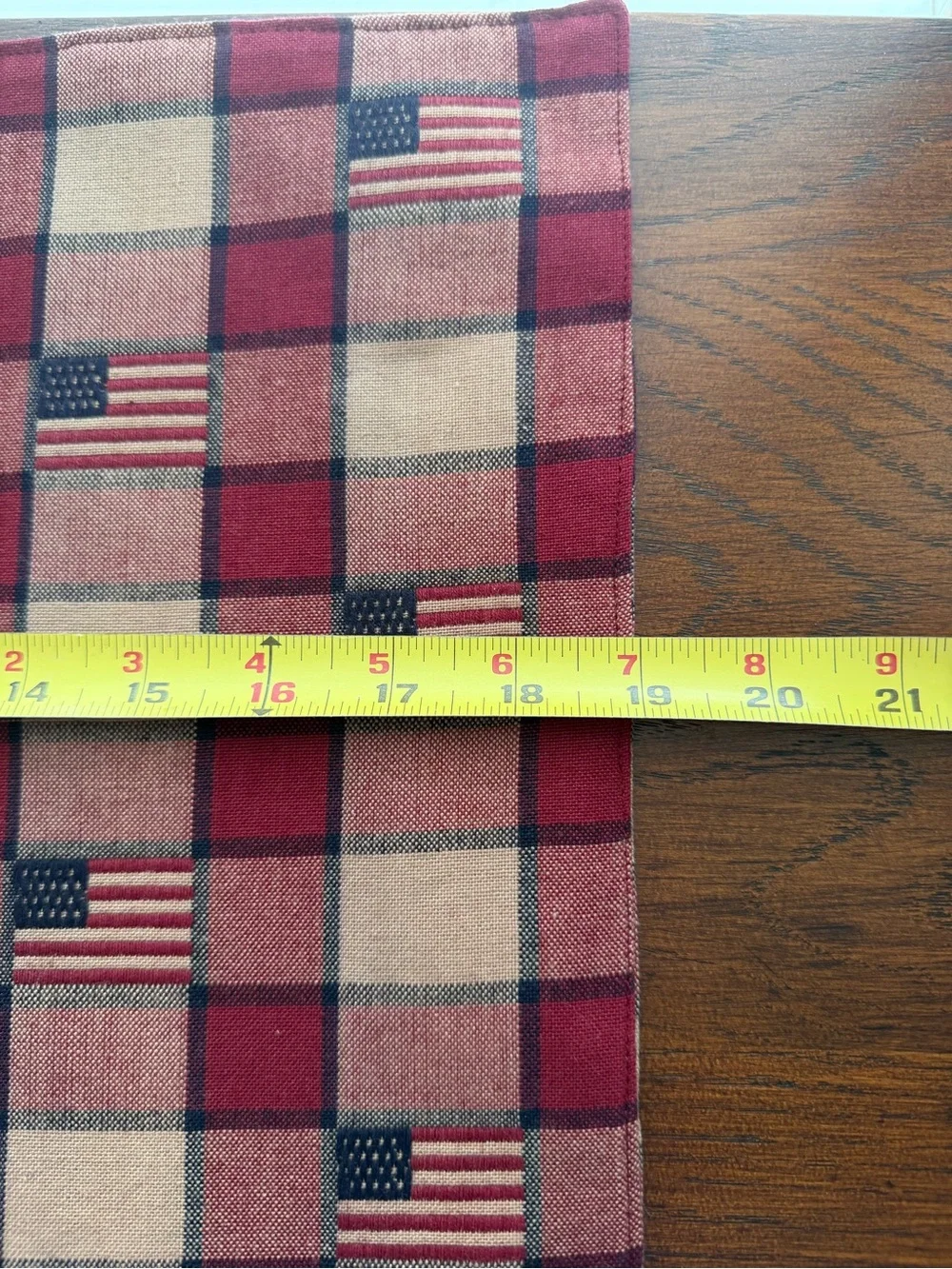 Patriotic Placemats Flags Checkered Set of 3. PRICE DROP LIMITED TIME